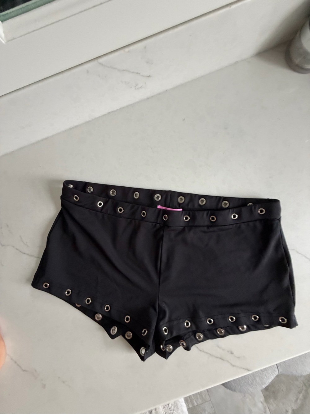 Edikted Black Eyelet Trim Women's Shorts
